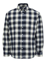 Hemd 'Baldo' navy / wei