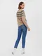 VERO MODA Pulover ''''Fifi Fairisle''''  pikčasto rjava / črna / volneno bela