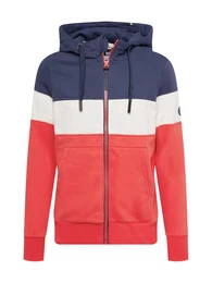 Sweatjacke ''''KingsleyAK'''' creme / nachtblau / grenadine