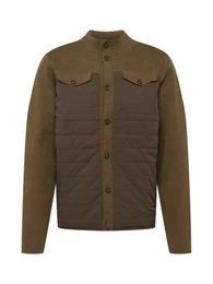 Strickjacke khaki / dunkelgrn