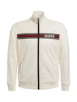 GUESS Sportsweatjacke KORBIN beige/rot/schwarz/wei