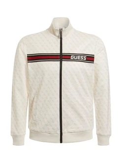 GUESS Sportsweatjacke KORBIN beige/rot/schwarz/wei