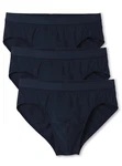 CALIDA Slip Herren 3er Pack Natural Benefit Dunkelblau/Dunkelblau