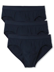 CALIDA Slip Herren 3er Pack Natural Benefit Dunkelblau/Dunkelblau