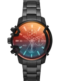 Uhr hellblau / hellorange / schwarz