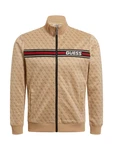GUESS Sportsweatjacke KORBIN beige/rot/schwarz/wei