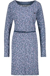 Šaty modrý melír / šeříková / korálová