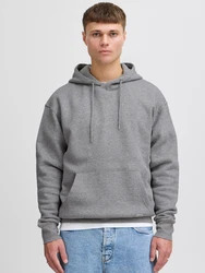 !Solid Sweatshirt 'Lenz' graumeliert/weiß