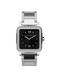 Uhr ''''Tresor Silver Black Bold Steel'''' schwarz / silber