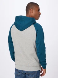 Iriedaily Sweatjacke De College 2 hellgrau/petrol/schwarz/weiß