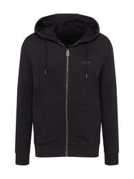 Sweatjacke 'Salvatore' grau / schwarz