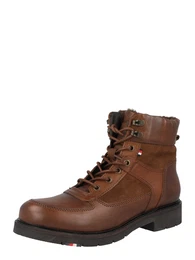 Schnürboots braun / rot / weiß