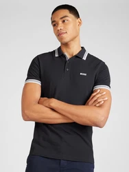 BOSS Poloshirt 'Paddy' grau/schwarz/weiß