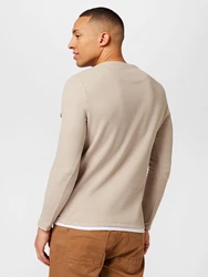 Key Largo Sweatshirt Rundhalspullover Stefano dunkelbeige/schwarz/weiß