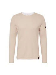 Key Largo Sweatshirt Rundhalspullover Stefano dunkelbeige/schwarz/weiß