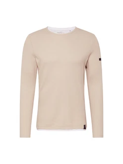 Key Largo Sweatshirt Rundhalspullover Stefano dunkelbeige/schwarz/weiß