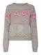 VERO MODA Pulover 'CANDY CANE'  siva / miks boja