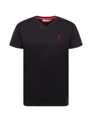 Derbe T-Shirt rot/schwarz