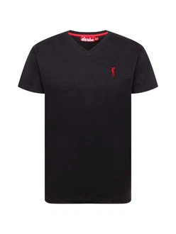 Derbe T-Shirt rot/schwarz