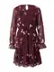 VERO MODA Šaty 'Smilla'  karamelová / burgundská červeň / bílá