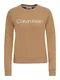 Calvin Klein Mikina  světle hnědá / bílá