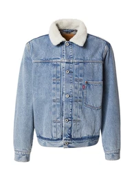LEVI'S bergangsjacke 'Lined Type I Trucker' blue denim / wei