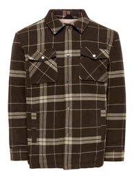 Jacke 'Creed' hellbraun / dunkelbraun