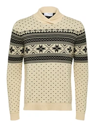 Pullover 'Claus' ecru / schwarz