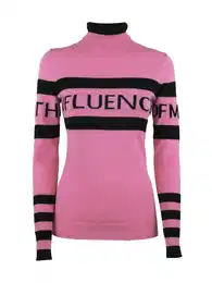 Svetr pink / černá