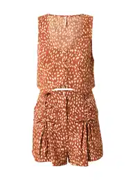 Kalhoty béžová / rezavě hnědá