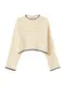 Bershka Pulover  ecru/prljavo bijela / crna