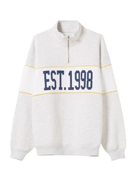 Sweatshirt navy / gelb / hellgrau / wei