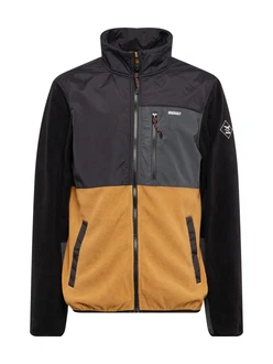 Iriedaily Fleecejacke 'Auf Deck' cognac/schwarz/weiß