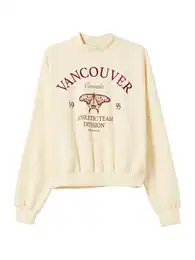 Sweater majica bež / tamno crvena