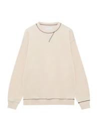Sweatshirt sand / braun / hellgrau