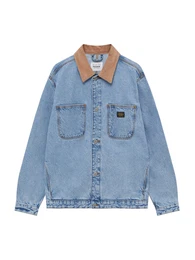 Jacke hellblau / braun