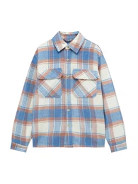 Hemd blau / hellbraun / wei