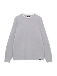 Sweatshirt hellgrau / wei