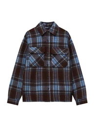 Hemd hellblau / burgunder / wei