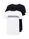 TOM TAILOR Denim T-Shirt Dreierpack Blau/Dunkelblau/Weiß