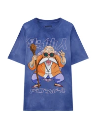 T-Shirt blau / orange