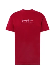 T-Shirt dunkelrot / wei