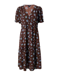 Letní šaty světlemodrá / tmavě hnědá / zelená / bílá