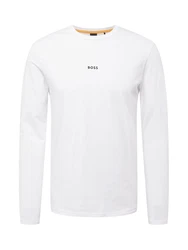 BOSS T-Shirt Herren Langarmshirt TCHARK schwarz/weiß
