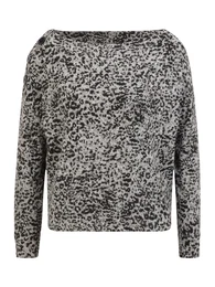Dorothy Perkins Petite Svetr šedý melír / černá