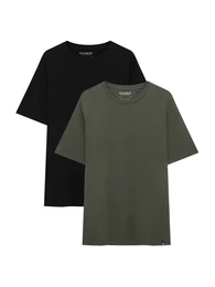 T-Shirt oliv / schwarz