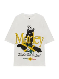 T-Shirt gelb / dunkelgrn / schwarz / wei