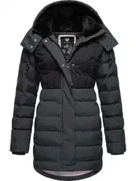 Zimní parka 'Ashanta' tmavě šedá / černá