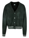 Urban Classics Strickjacke dunkelgrn/wei