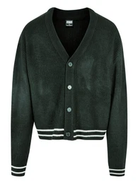 Cardigan dunkelgrn / wei